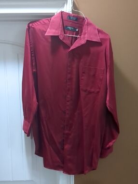 George Men’s Burgundy Button-Up Dress Shirt